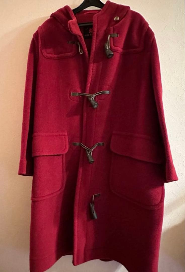 ⭐️値下げ要相談⭐️希少♡OLD ENGLAND ヘリンボーンダッフルコート　レッド OLD ENGLAND(オールドイングランド) / ダッフルコート/36/ウール