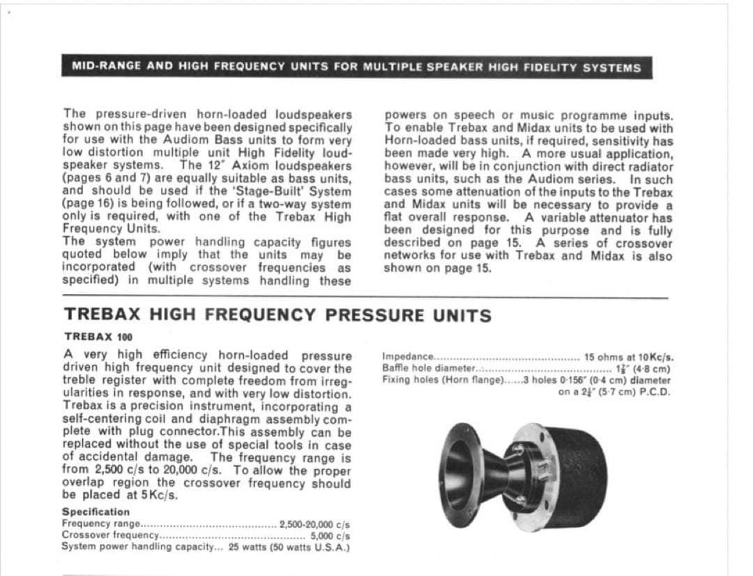 60's Goodmans Trebax 100 ヴィンテージツィーター - メルカリ