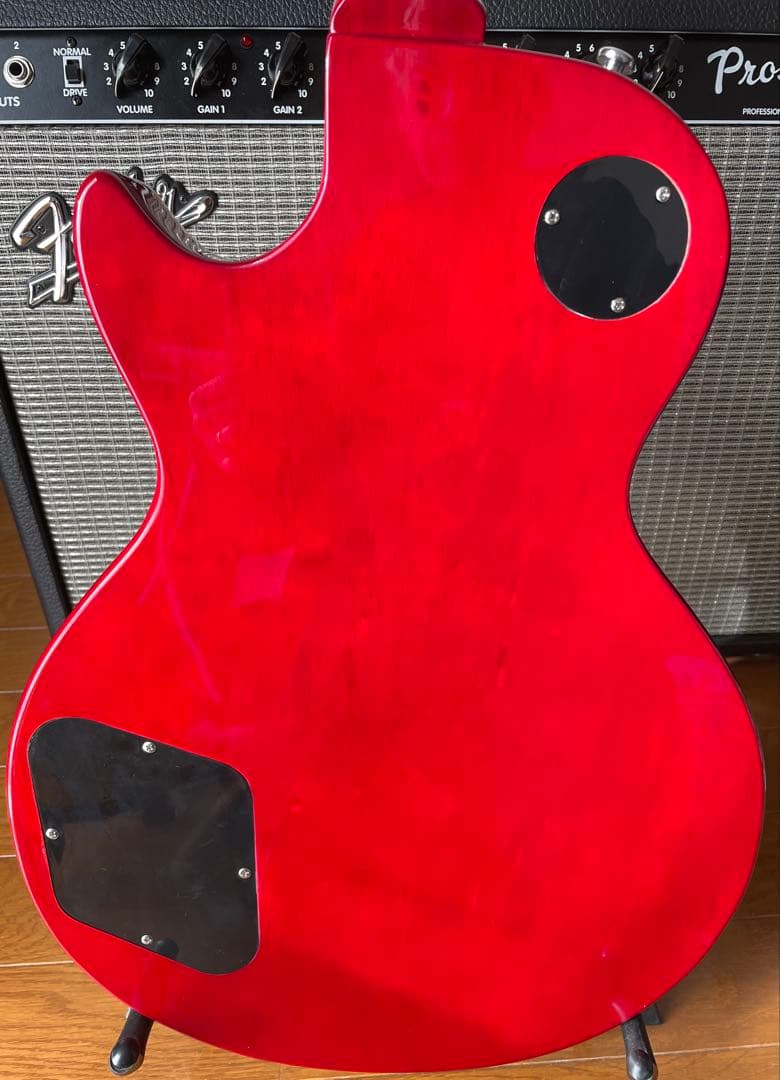 チブソン レスポール ブックマッチ 貼りメイプル バック材不明