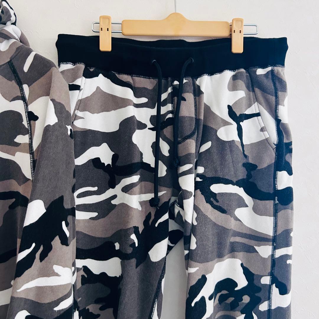 AKM エイケイエム カモフラ 迷彩 セットアップ パーカー Lサイズ