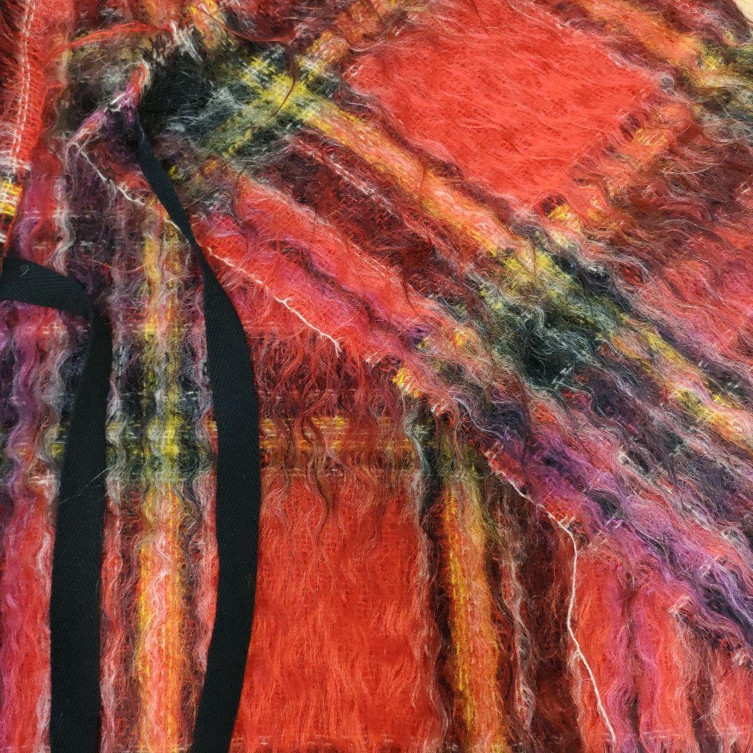 希少AD1993】トリコ コムデギャルソン モヘア調 チェック ラップ