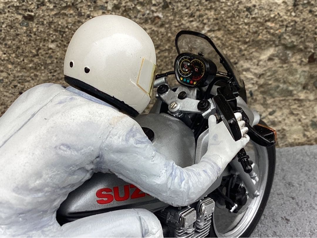 バイクプラモデル　タミヤ1/12 スズキカタナ　フィギュア付き