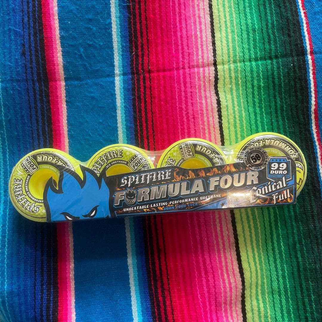 Spitfire フォーマル4コニカルフル58mm99a定価¥9,130 SPITFIRE WHEELS (スピットファイヤー) FORMULA FOUR CONICAL FULL