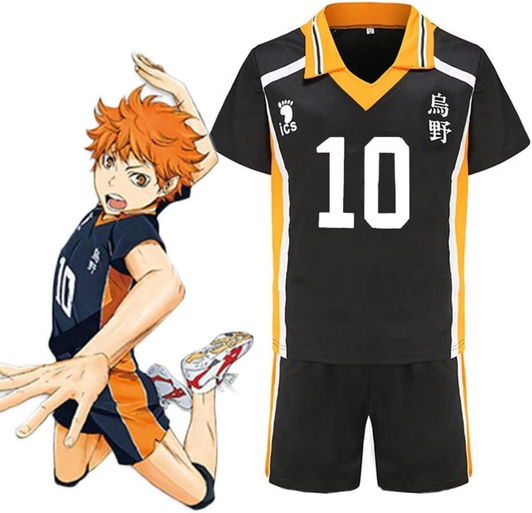 Lサイズ ハイキュー!! 烏野高校 日向翔陽 10番 ユニフォーム ブラック