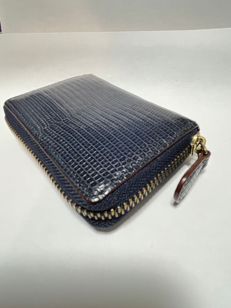 美品】GANZO ガンゾ リザード トカゲ革 小銭入れ ネイビー - メルカリ