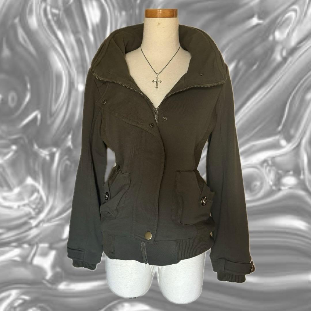 y2k 00s archive カーキ 平成ギャル ギミック ミリタリーブルゾン