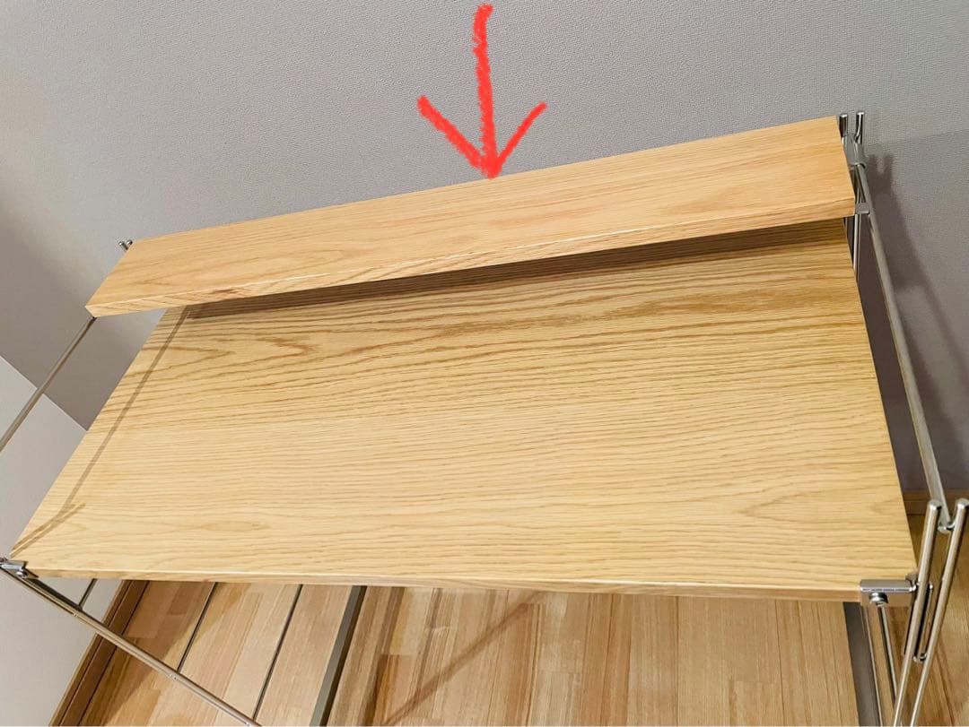 無印良品】ステンレスユニットシェルフ オーク材 デスク仕様 - メルカリ