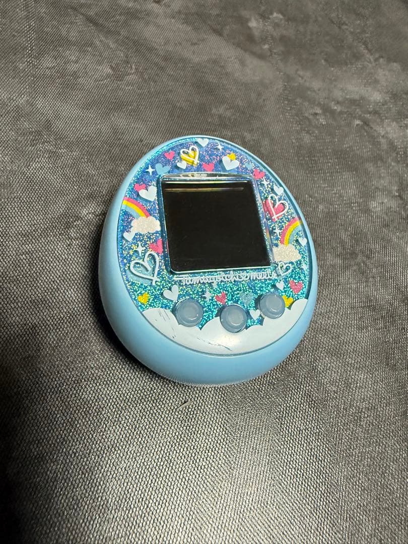 【希少カラー動作確認済】たまごっちみーつ ブルー／ハートレインボー柄／箱なし