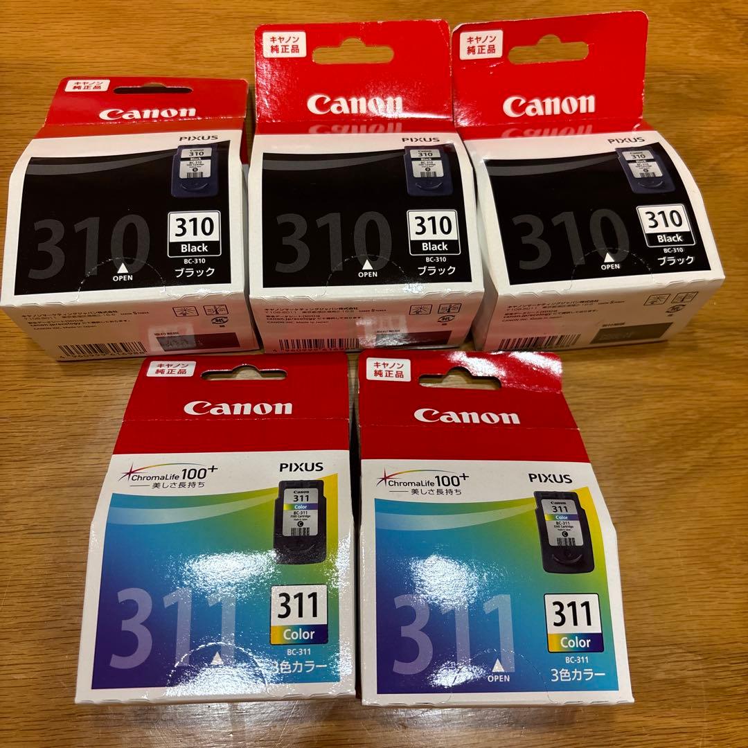 Canon純正品 インクカートリッジ 310 311 5個セット - メルカリ