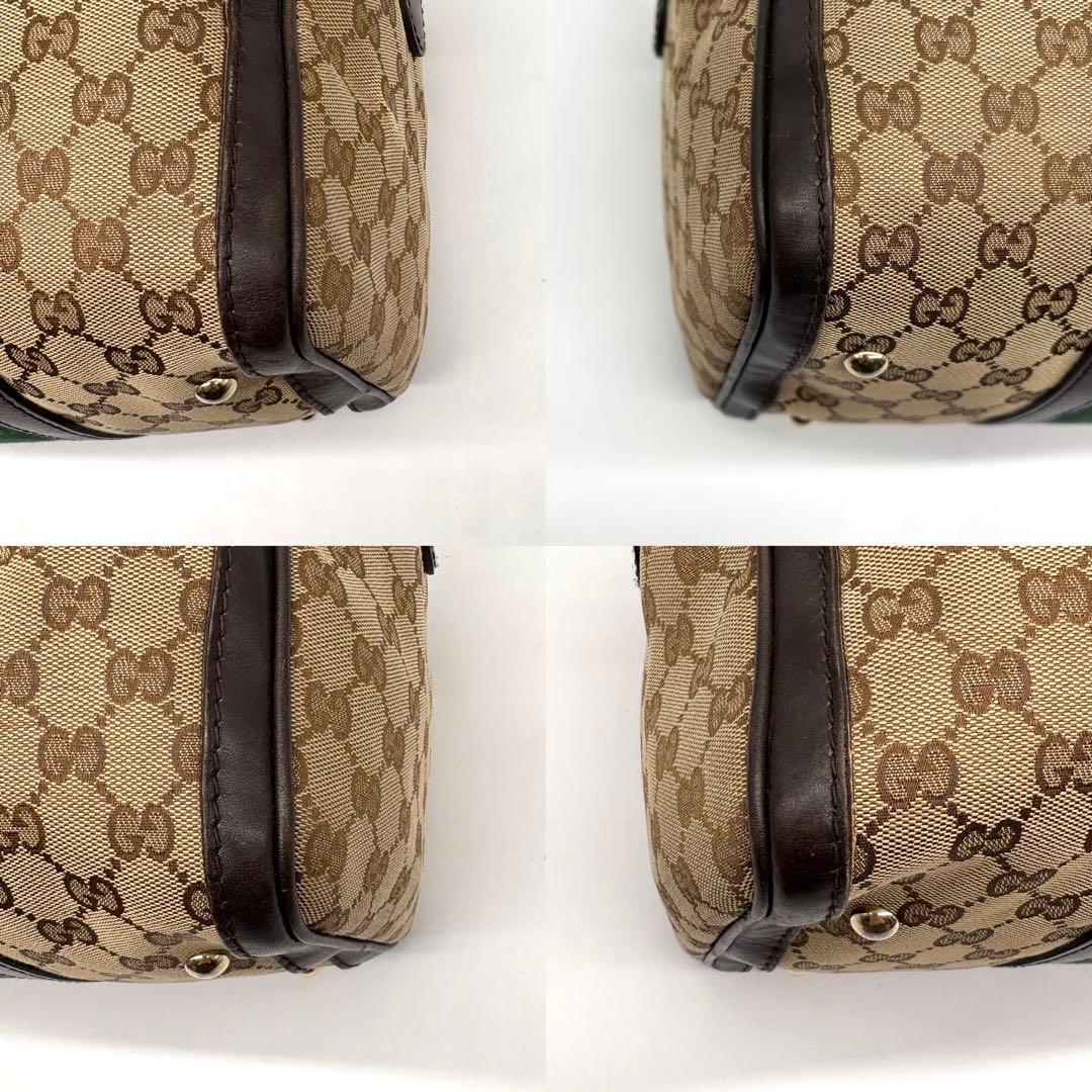 極美品】GUCCI ボストンバッグ 2way GGキャンバス シェリーライン