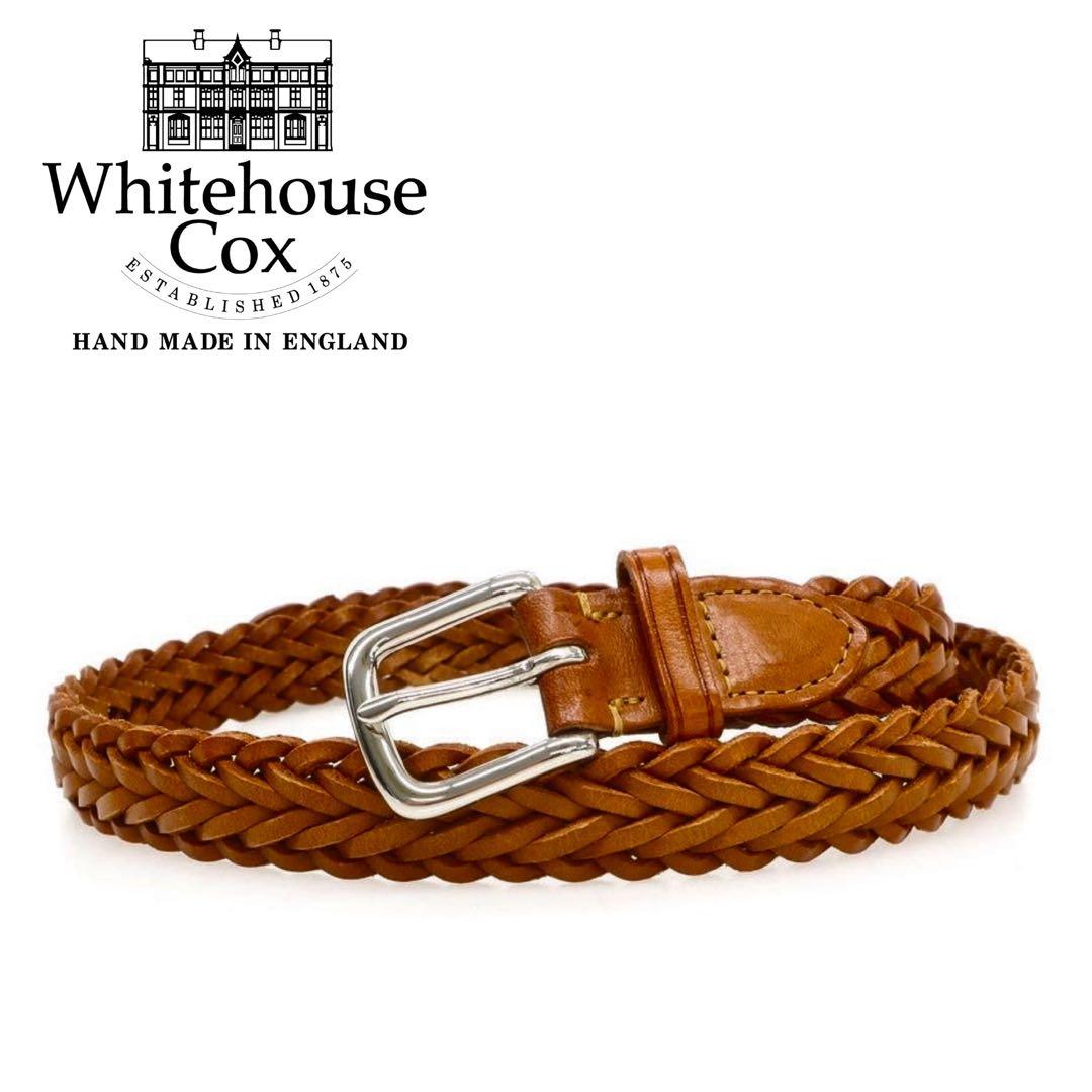 【美品】Whitehouse Cox メッシュレザー メンズベルト ブラウン LEATHER BELT COLLECTION | FRAME フレーム公式