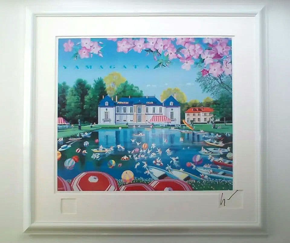 新春特価◆ヒロ•ヤマガタ【Princess Club】サイン入り◆エンボス印有り ヒロ・ヤマガタ「スターライトエクスプレス」シルクスクリーン 大作