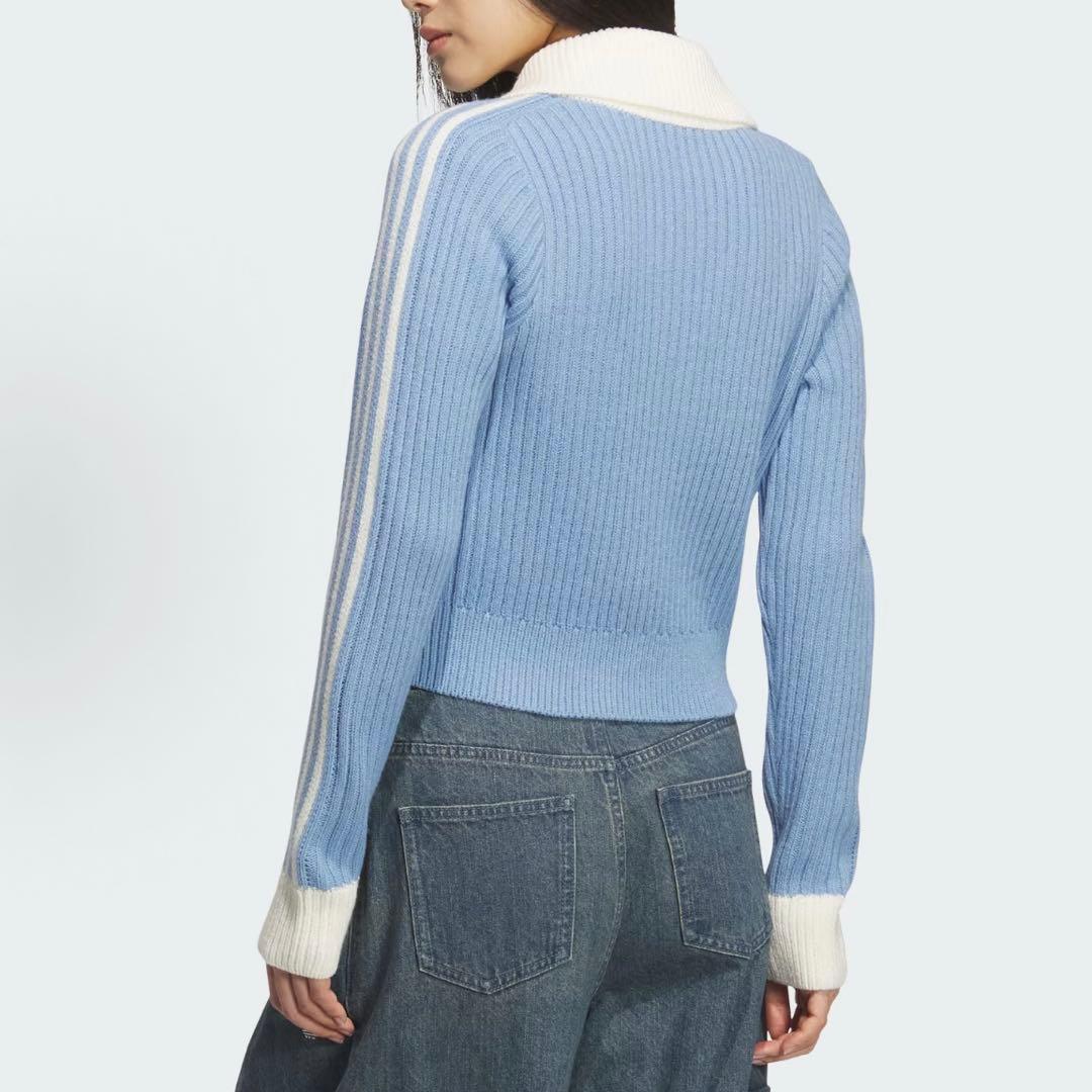 海外限定XS Adidasジップアップ ニットジャケット KF0719 - メルカリ