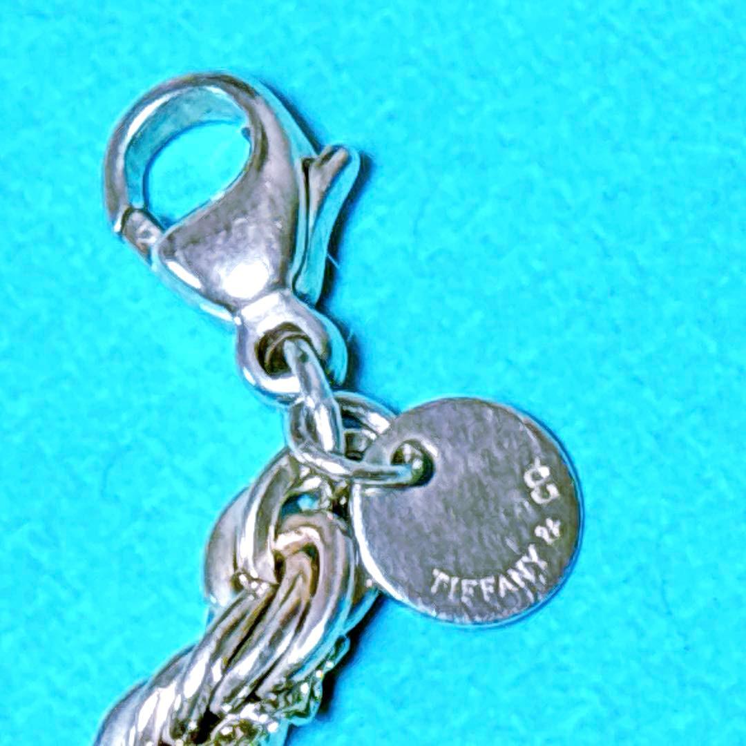 【美品】18.7cm ティファニー ツイスト コンビブレスレット 925/750