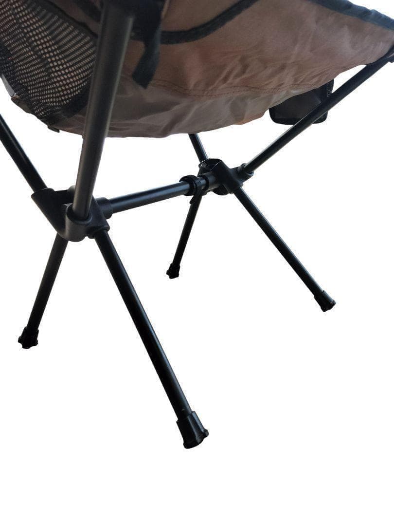 超美】 DesertFox ロッキング機能 ハイバック 折畳チェア ブラウン