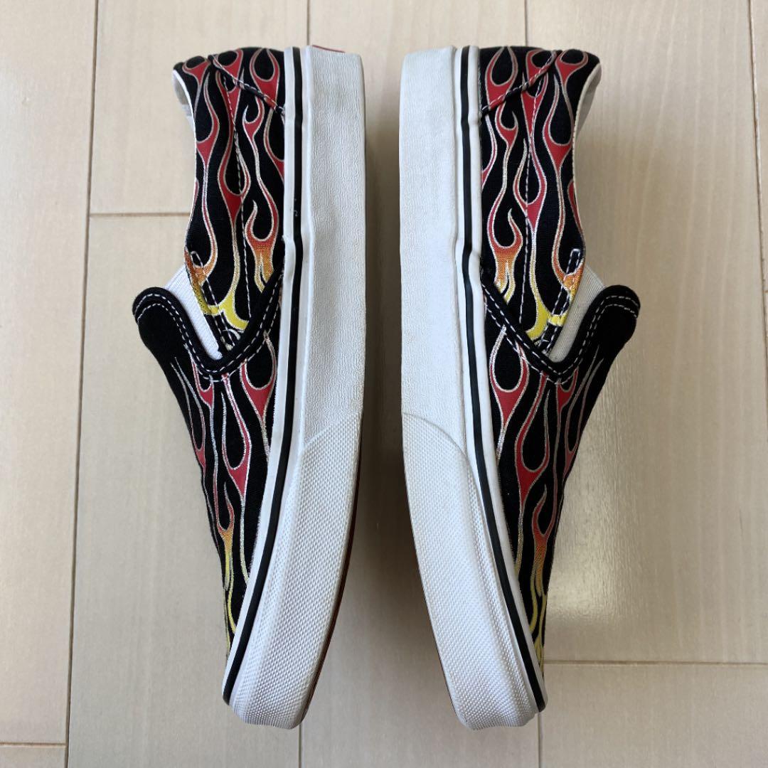 VANS バンズ ファイヤーパターン スリッポン - メルカリ