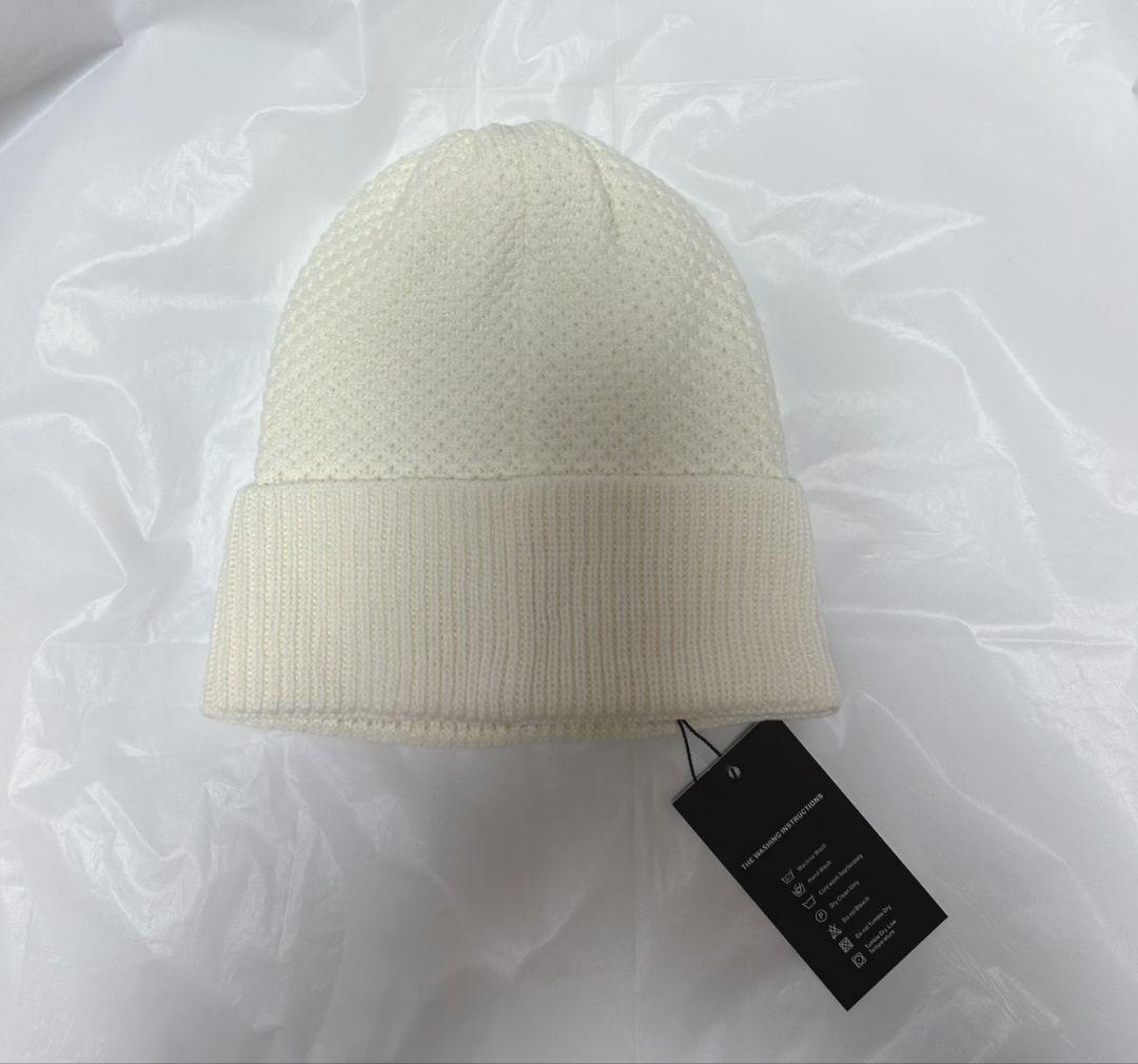 CHANEL ホワイトニット帽 ロゴ入りノベルティ新品 クラシック