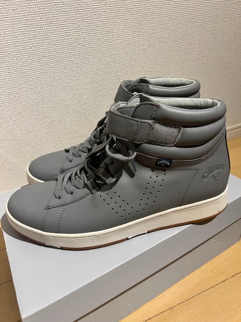 キャロウェイ　ゴルフ　グレー ハイカットシューズ ベルクロ付き 楽天市場】キャロウェイ ハイカット ゴルフシューズの通販