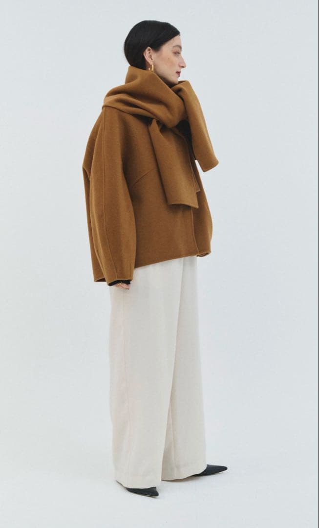 新品CLORE＋クロレ カシミアブレンドストールコート - メルカリ