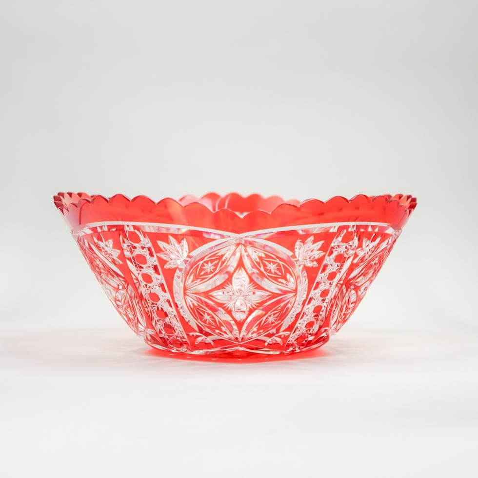 ボヘミアガラス 朱色 ボウル 32cm 花生け ボヘミア 冷酒グラス コレクション 5個セット GB-SAKE-5R | 洋食器の