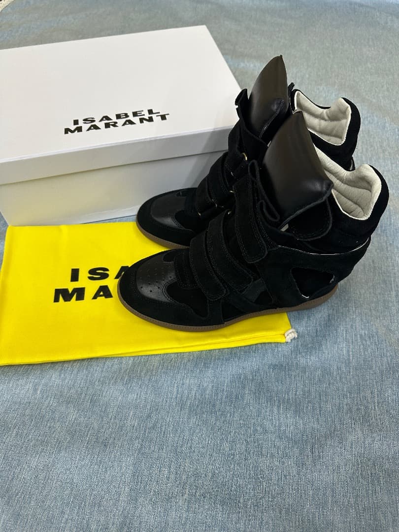 isabel marant インヒールスニーカー　ブラック　38 IM3 スニーカー 女性 黒 | ISABEL MARANT 公式サイト