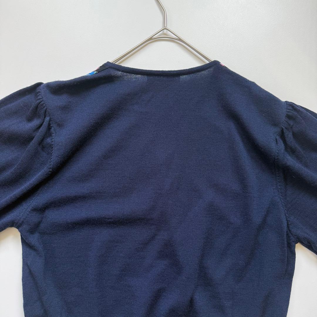 美品✨ LEONARD レオナール 異素材コンビ ニット プルオーバー 花柄