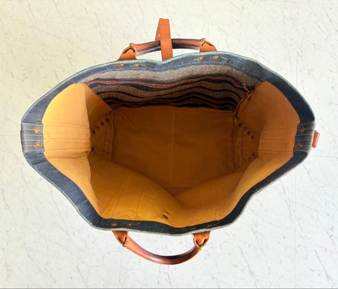 トッシー様 専用 希少 美品 RRL デニム レザー トート バッグ - メルカリ