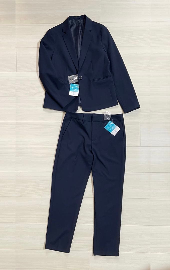 新品 ストレッチ スーツ 上下 お手入れ楽々 洗濯OK ネイビー セットアップ SHIPS any: 〈ストレッチ・撥水等〉多機能 オールシーズン