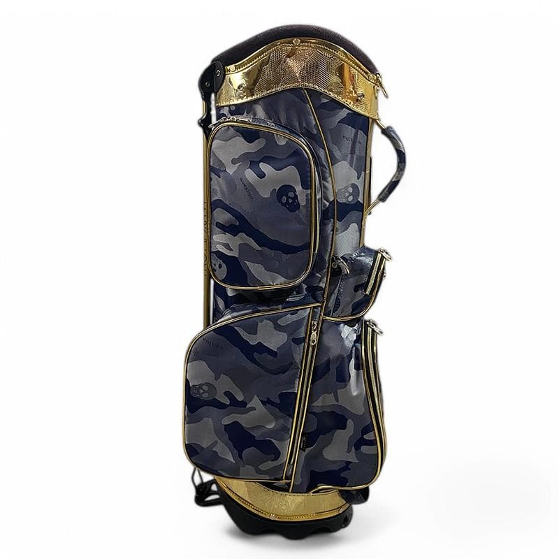 マークアンドロナ スタンド キャディバッグ ゴールド カモフラ