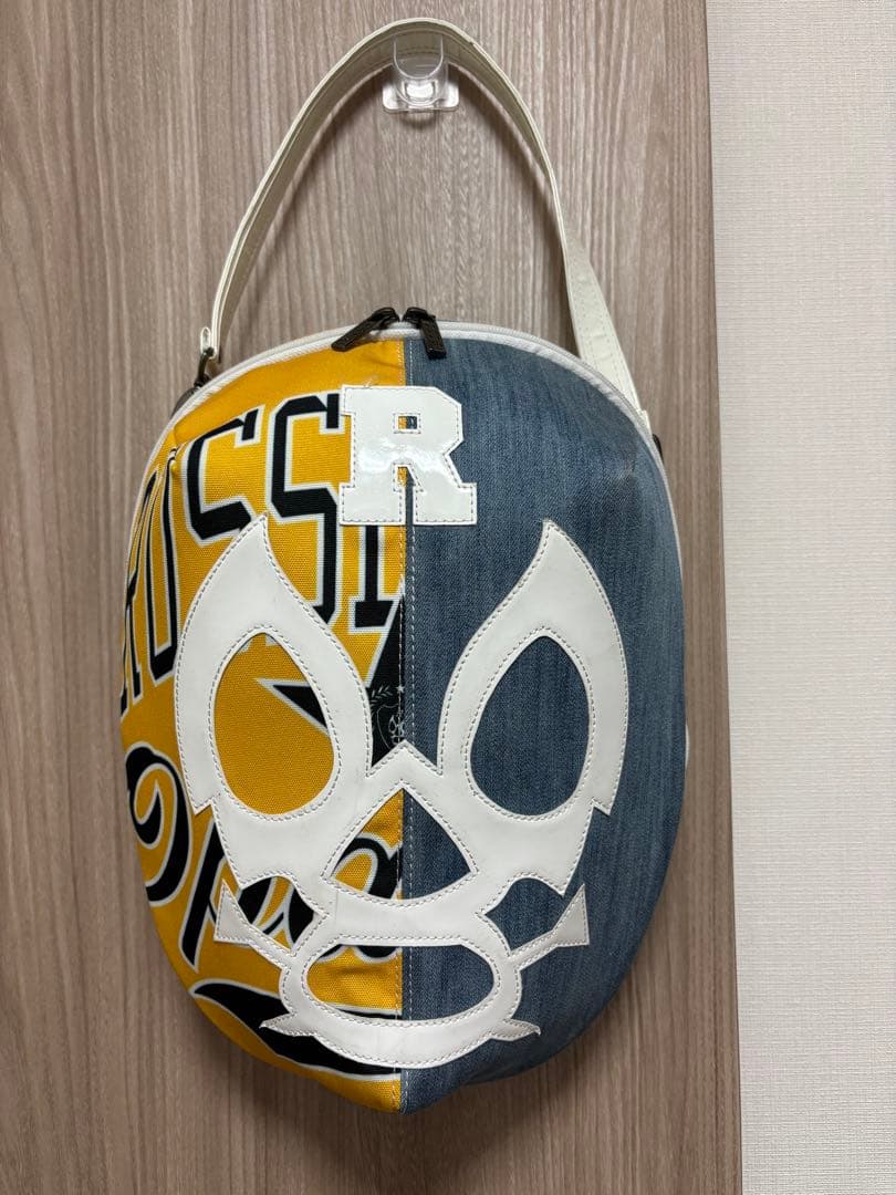 ラッセルノ RUSSELUNO シューズケース イエロー×デニム ルチャマスク Russeluno（ラッセルノ） ラッセルノゴルフ マスクマン ルチャ