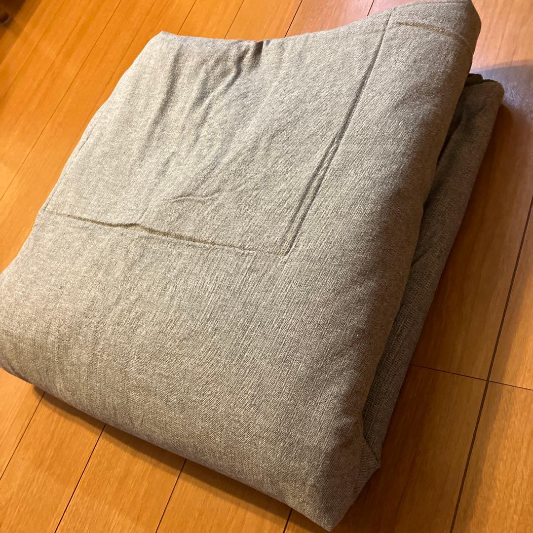 無印良品 綿フランネルヘリンボーンこたつふとん・楕円・長方形用