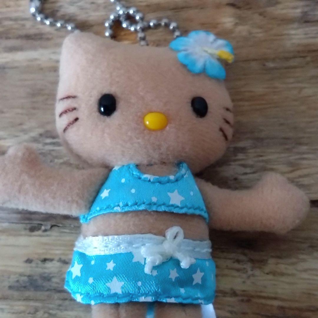 2002年足長ハローキティ 日焼け　色黒　ビキニ ぬいぐるみストラップ