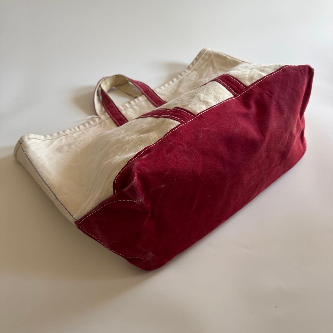 70s 80s L.L.Bean トートバッグ レッド タグなし