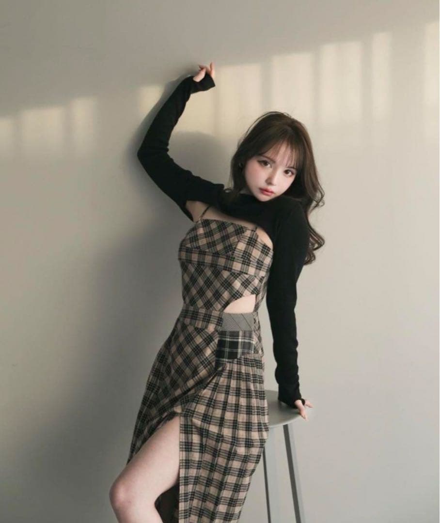 andmary アンドマリー ベルチェックドレス ワンピース - メルカリ