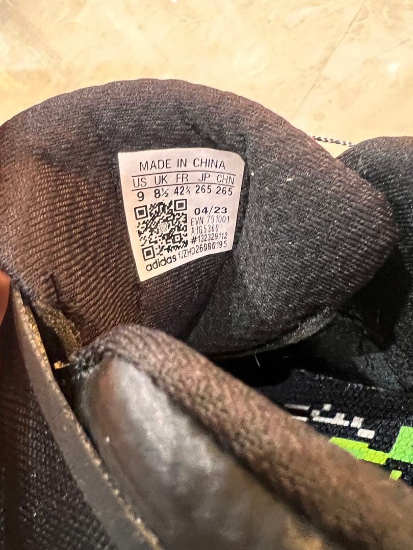 adidas スパイクゴルフシューズ ブラックイエロー 美品 26.5cm ボア