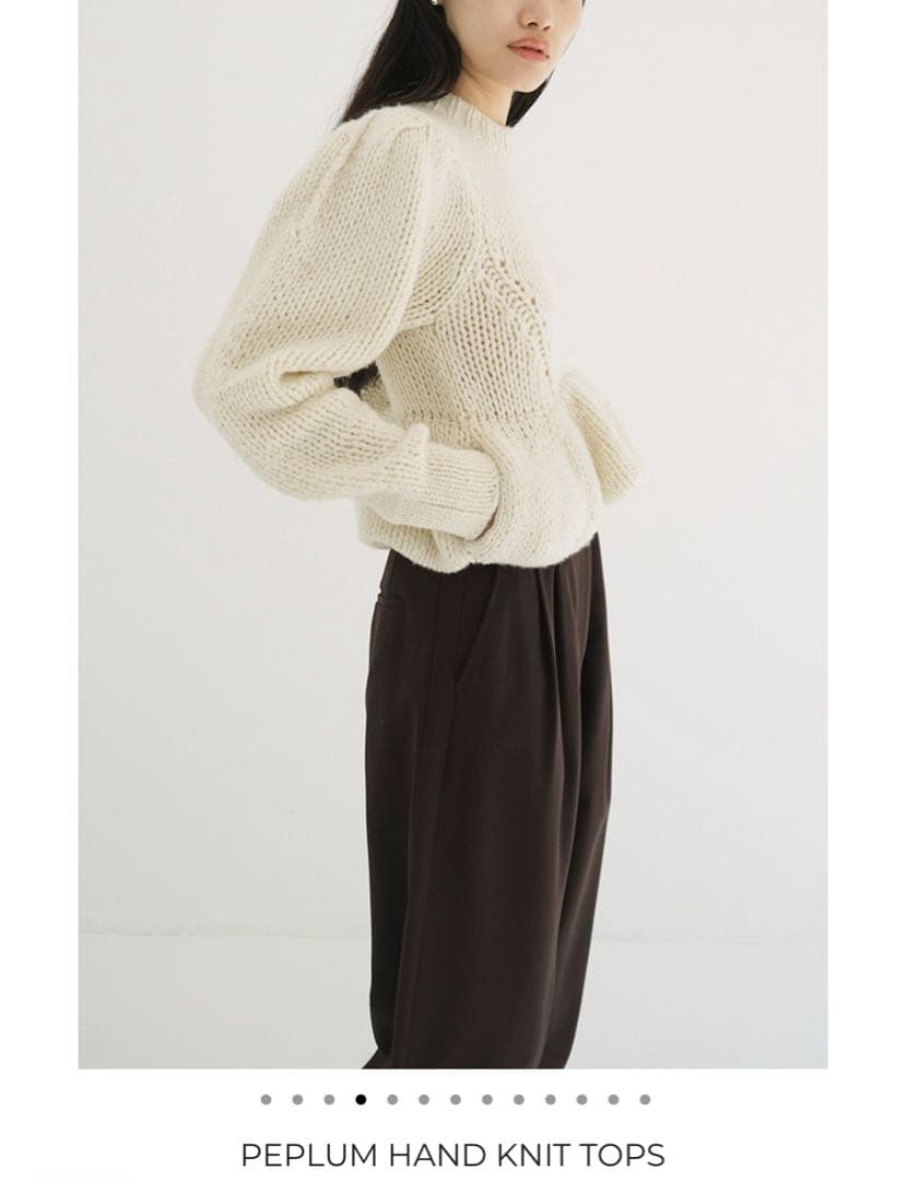 CLANE PEPLUM HAND KNIT TOPS - メルカリ