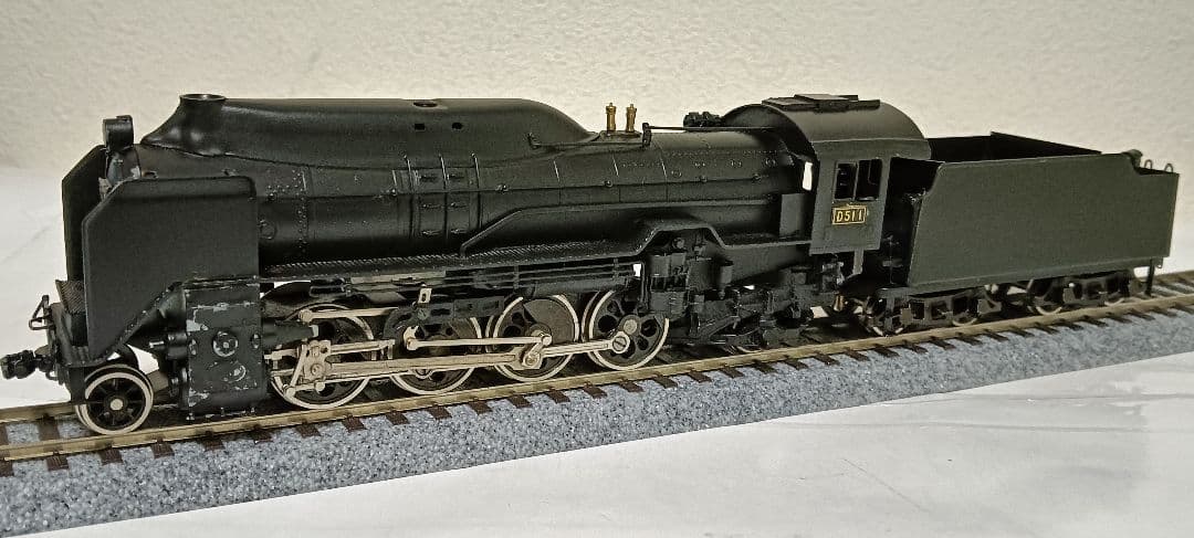HOゲージ 天賞堂 アダチ Ｄ51半流蒸気機関車、カンモーター、メンテナンス済