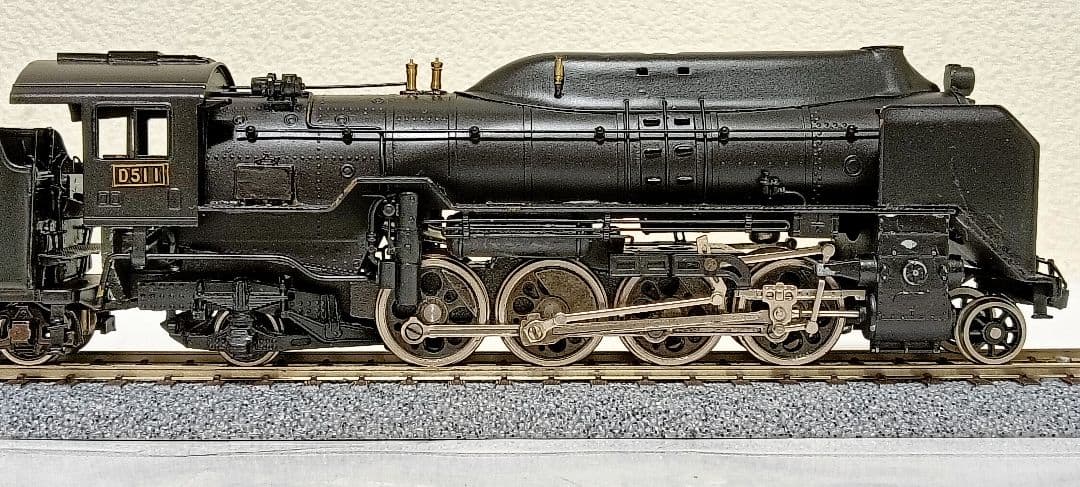 HOゲージ 天賞堂 アダチ Ｄ51半流蒸気機関車、カンモーター、メンテナンス済
