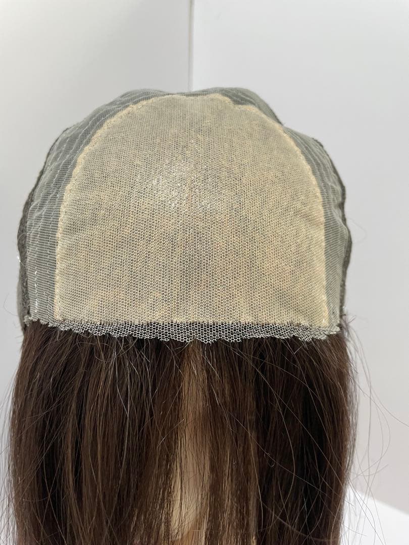 フルウィッグ人毛100%人毛ウィッグ医療ウィッグロングストレート広い