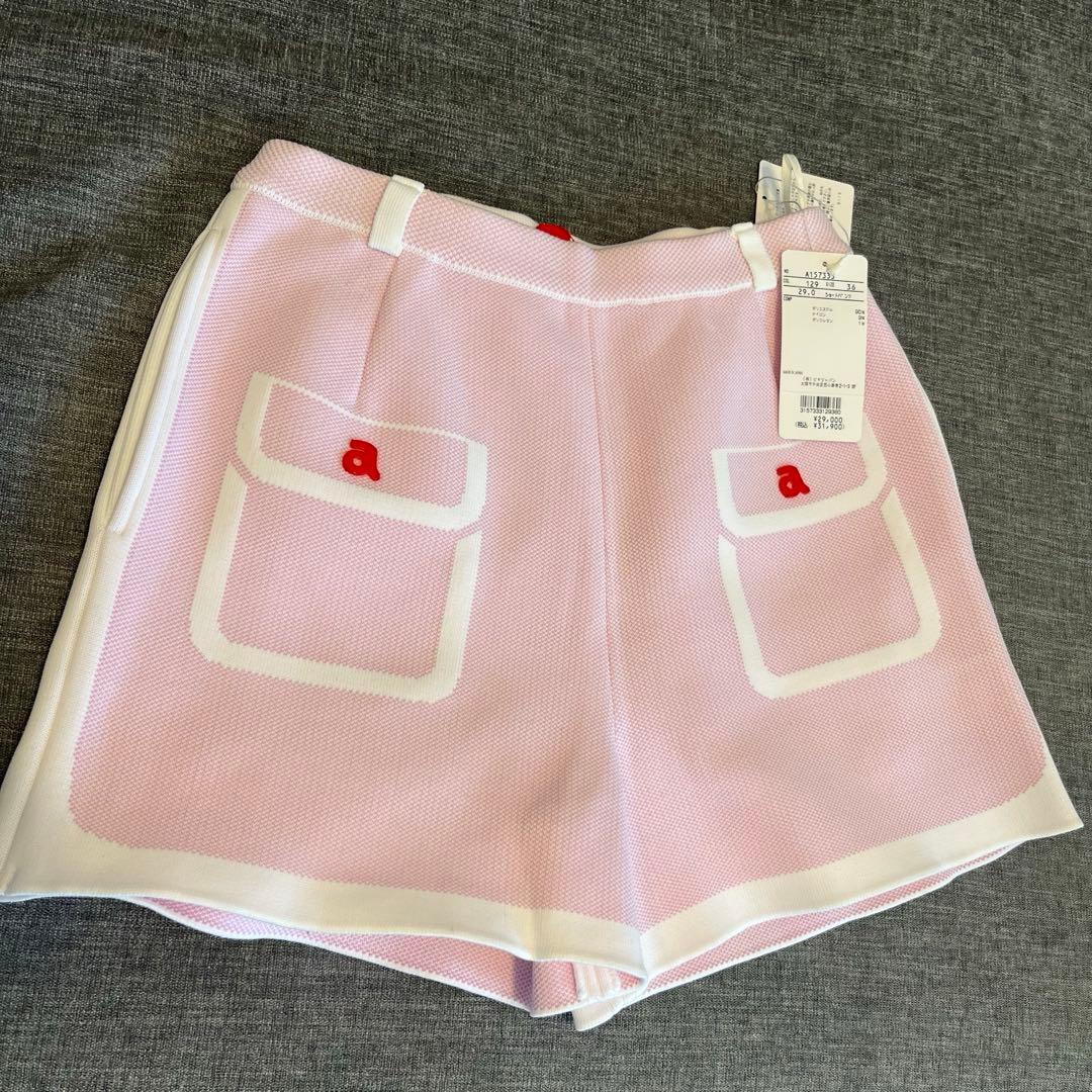 【新品未使用】archivioショートパンツ サイズ36 ピンク ビッグアウトポケット ショートパンツ