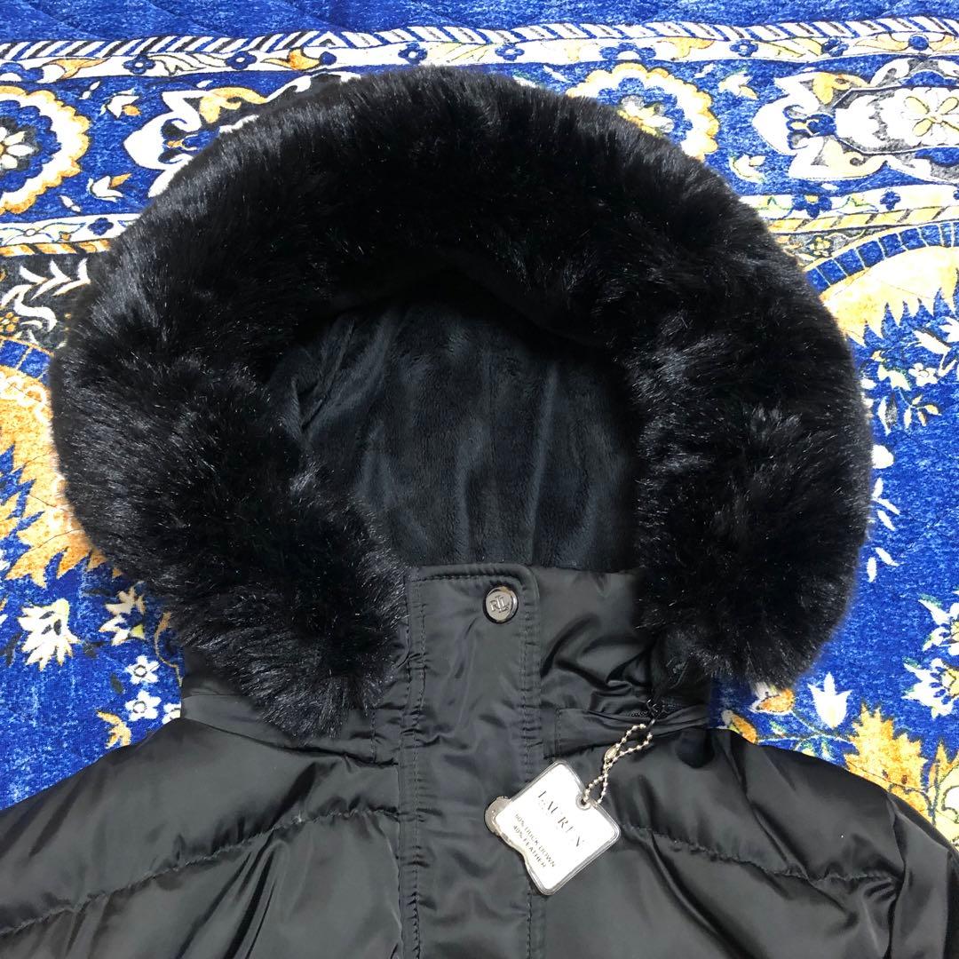 RLL ローレンラルフローレン ダウンジャケット ダウンコート 黒 ベルト