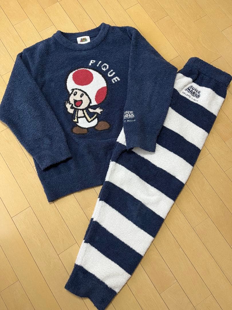 ジェラートピケ　スーパーマリオ　キノピオ　パジャマ　ルームウェア　上下セット gelato pique（ジェラート ピケ）より、スーパーマリオのルームウェア