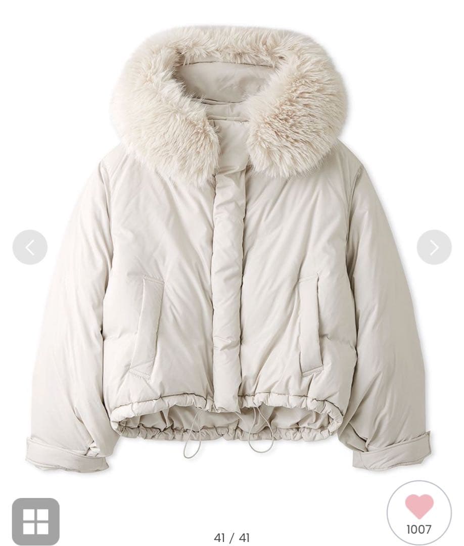 SNIDEL フードファーショートダウン 新品タグ付き オンライン完売