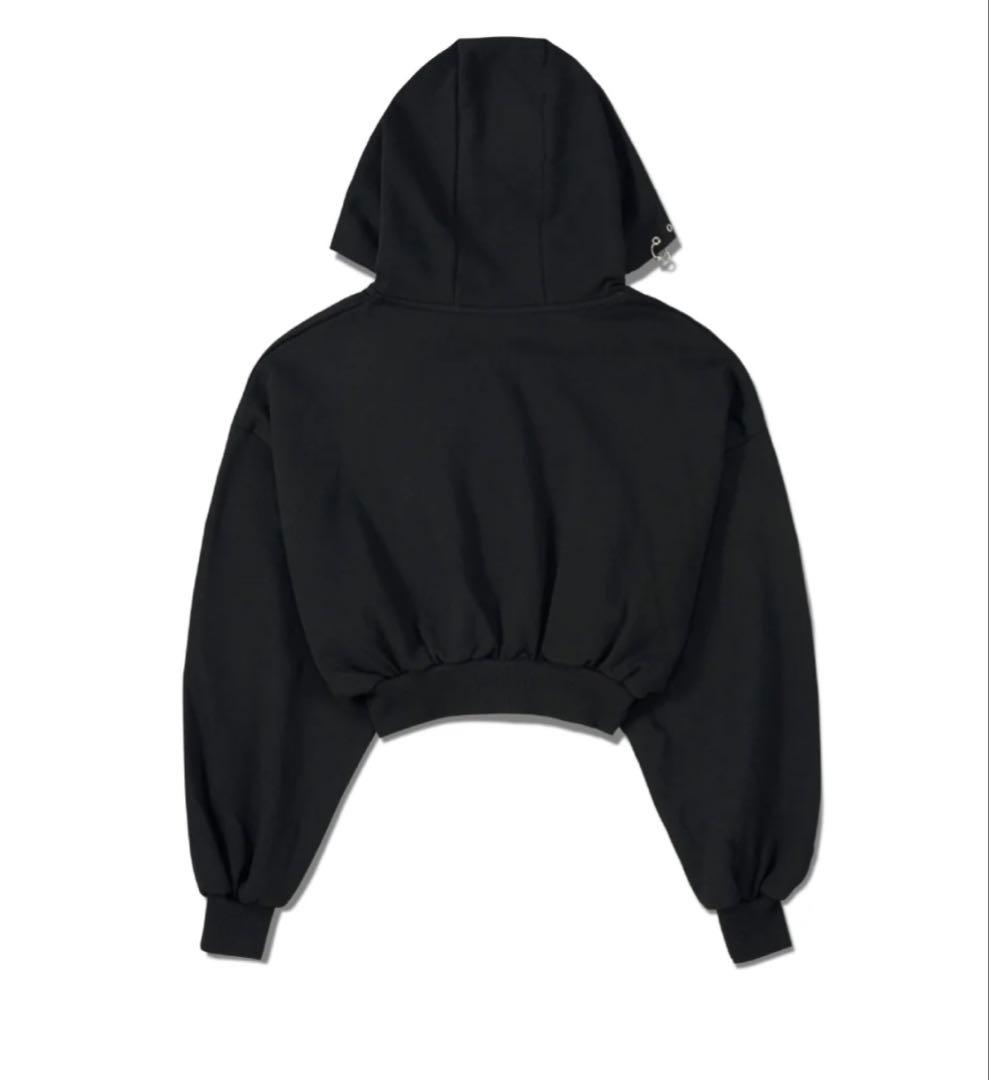 Xtra Ordinary クロップドジップパーカー Mサイズ ブラック