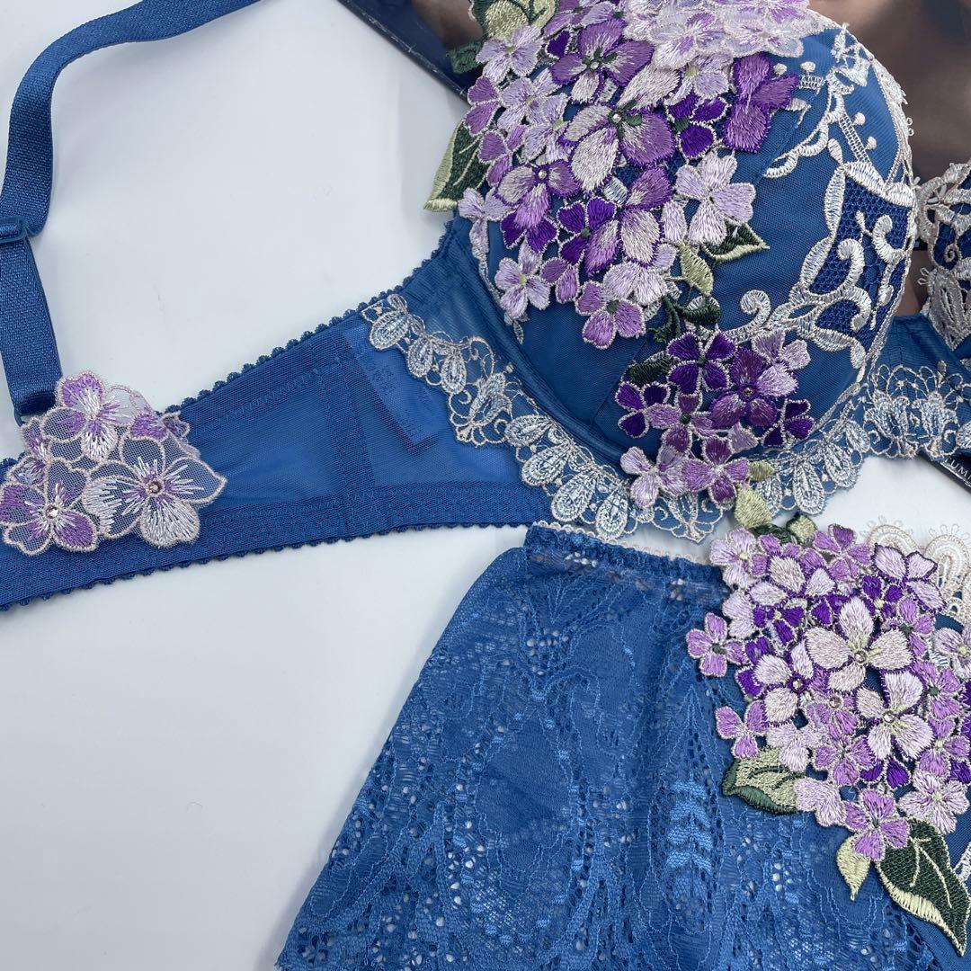 サルート 店舗限定49G グループ美しい青い街ブラジャー&ショーツF70-L