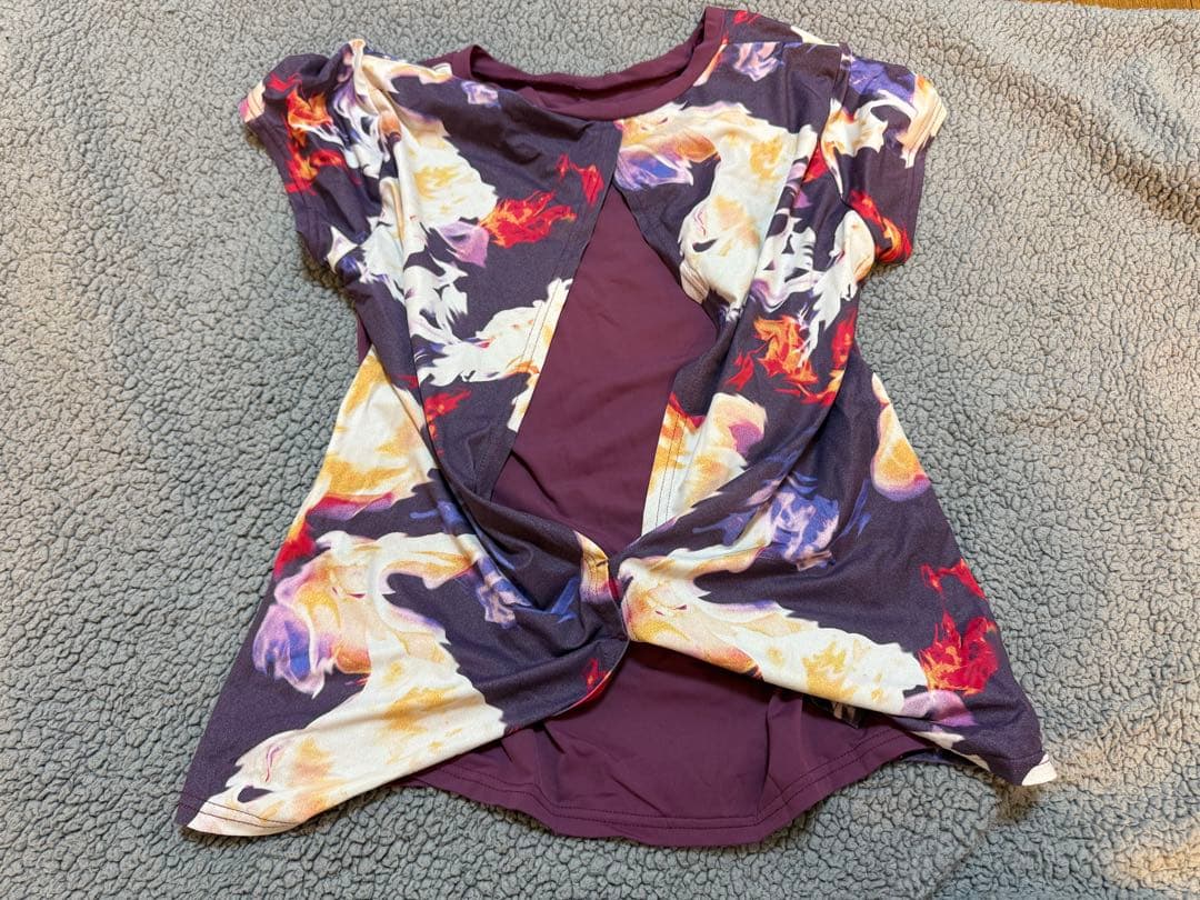 Admiral 紫花柄ショートスリーブウェア - メルカリ