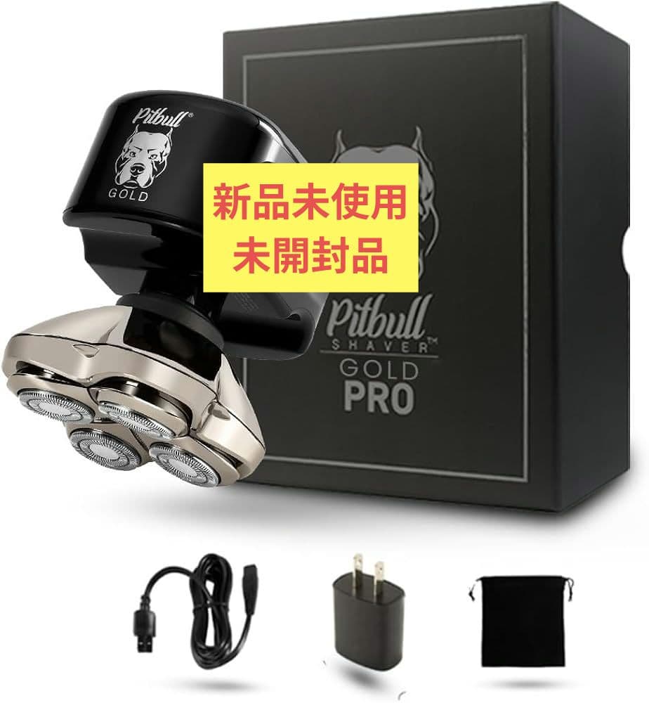 脱毛・除毛 Pitbull Skull Shaver Gold Pro Pitbull Gold PRO Head and Face Shaver | USB charging cable