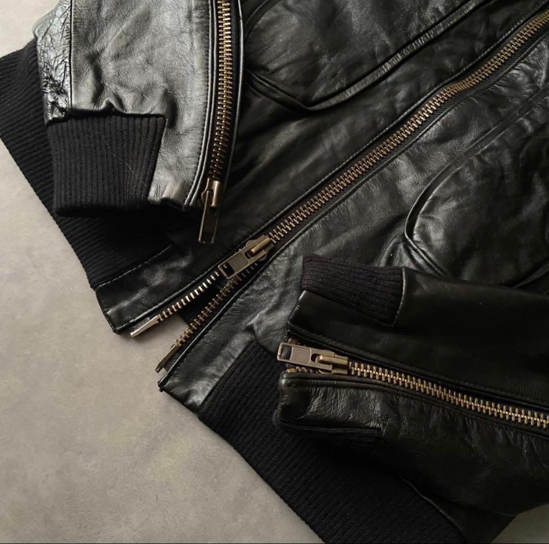 grunge real horse leather jacket BQ10 - メルカリ