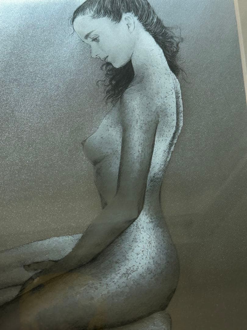 絵画　インテリア　光沢　女性　ラフ　裸婦画
