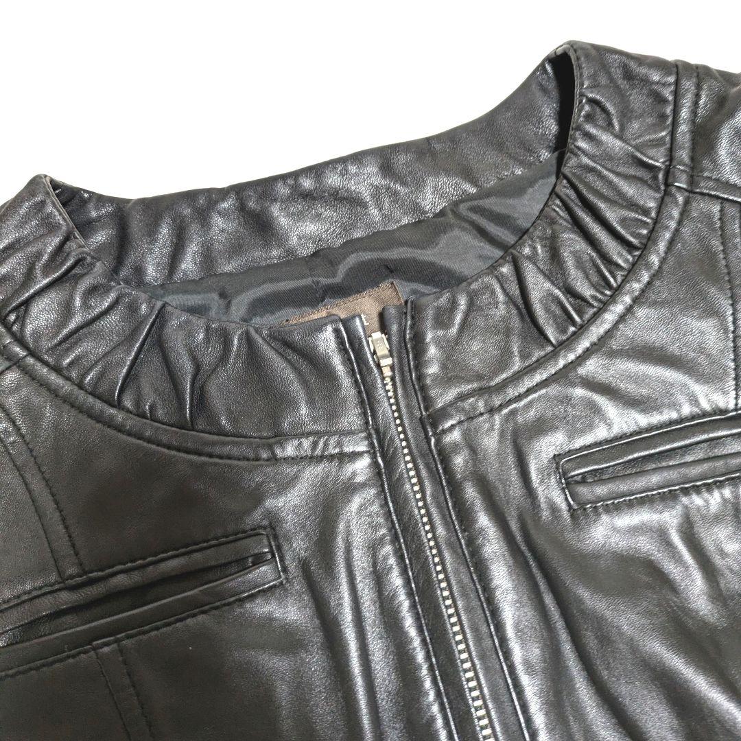 Reflect リフレクト ラムレザー 羊革 ジャケット 9号 ライダース 本革